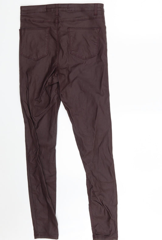 Denim Co. Womens Purple Viscose Jegging Leggings Size 8 L28 in