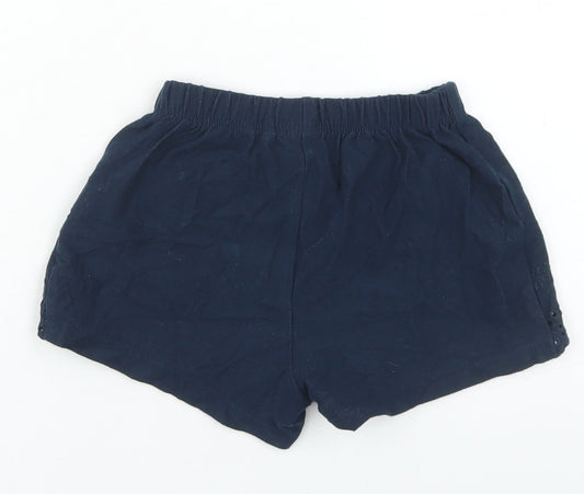 NEXT Girls Blue Cotton Cropped Trousers Size 12-18 Months