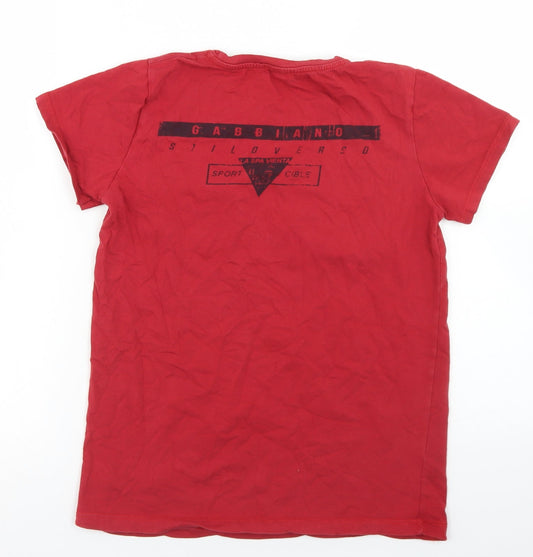 Wi&Magico Boys Red Cotton Basic T-Shirt Size 12-13 Years Collared