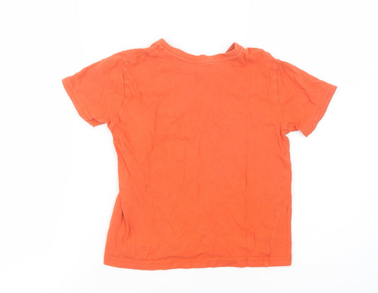 Primark Boys Orange Cotton Pullover T-Shirt Size 5-6 Years Crew Neck Pullover - Total Legend