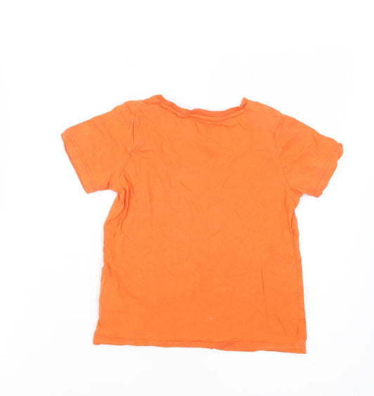 Cool Club Boys Orange Cotton Pullover Polo Size 4 Years Crew Neck Pullover - Wormland