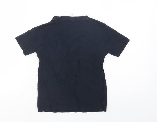 th Clothes Boys Blue Cotton Basic T-Shirt Size 6 Years Crew Neck Pullover - Madeira