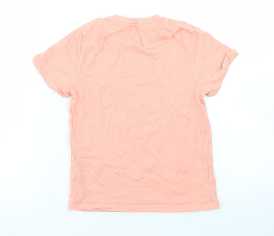 Very Boys Pink Cotton Basic T-Shirt Size 9 Years Crew Neck - Limited edition
