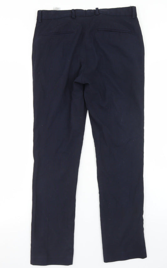 Topman Mens Blue Polyester Dress Pants Trousers Size 30 in L27 in Regular Hook & Eye - Short