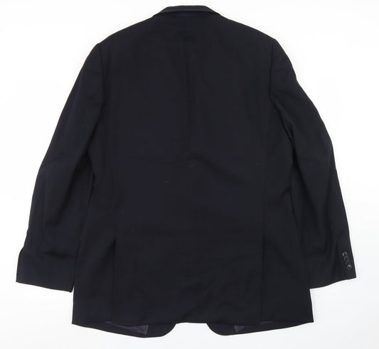 Becker Mens Black Polyester Jacket Blazer Size 40