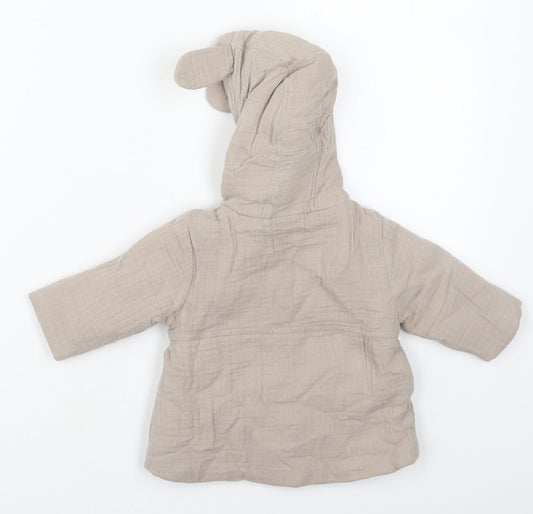 NEXT Girls Brown Jacket Size 3-6 Months Button
