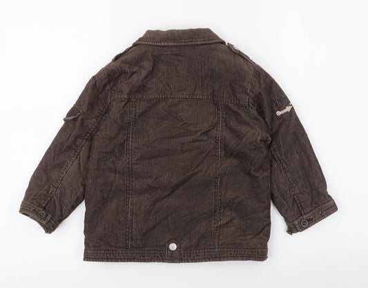 NEXT Boys Brown Jacket Size 3-4 Years Button