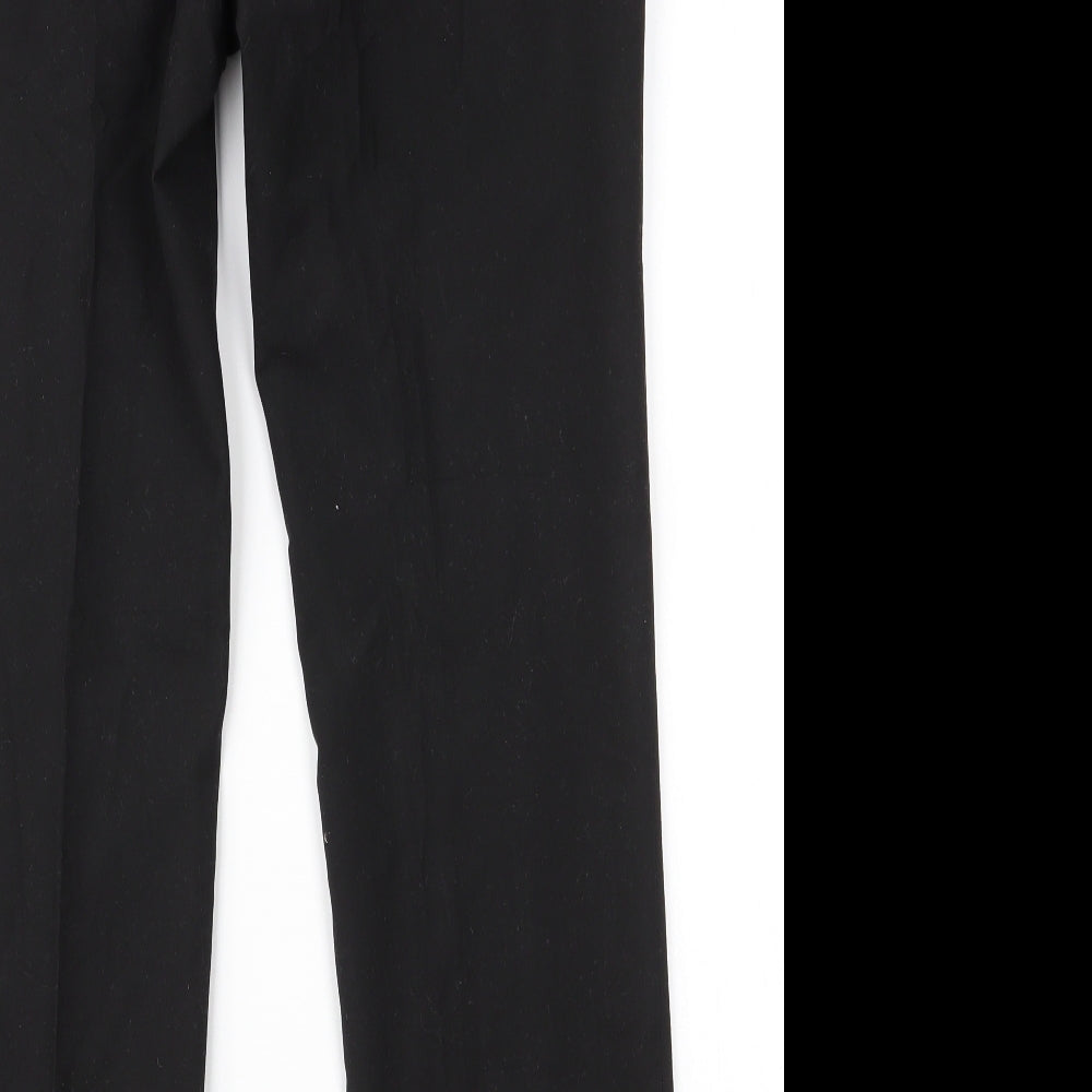 NEXT Mens Black Polyester Dress Pants Trousers Size 32 L29 in Regular Zip