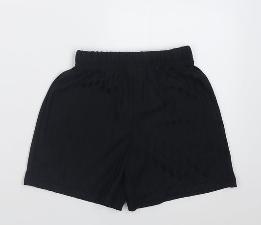 Matalan Boys Black Striped Polyester Sweat Shorts Size 6 Years Regular Tie - School Wear