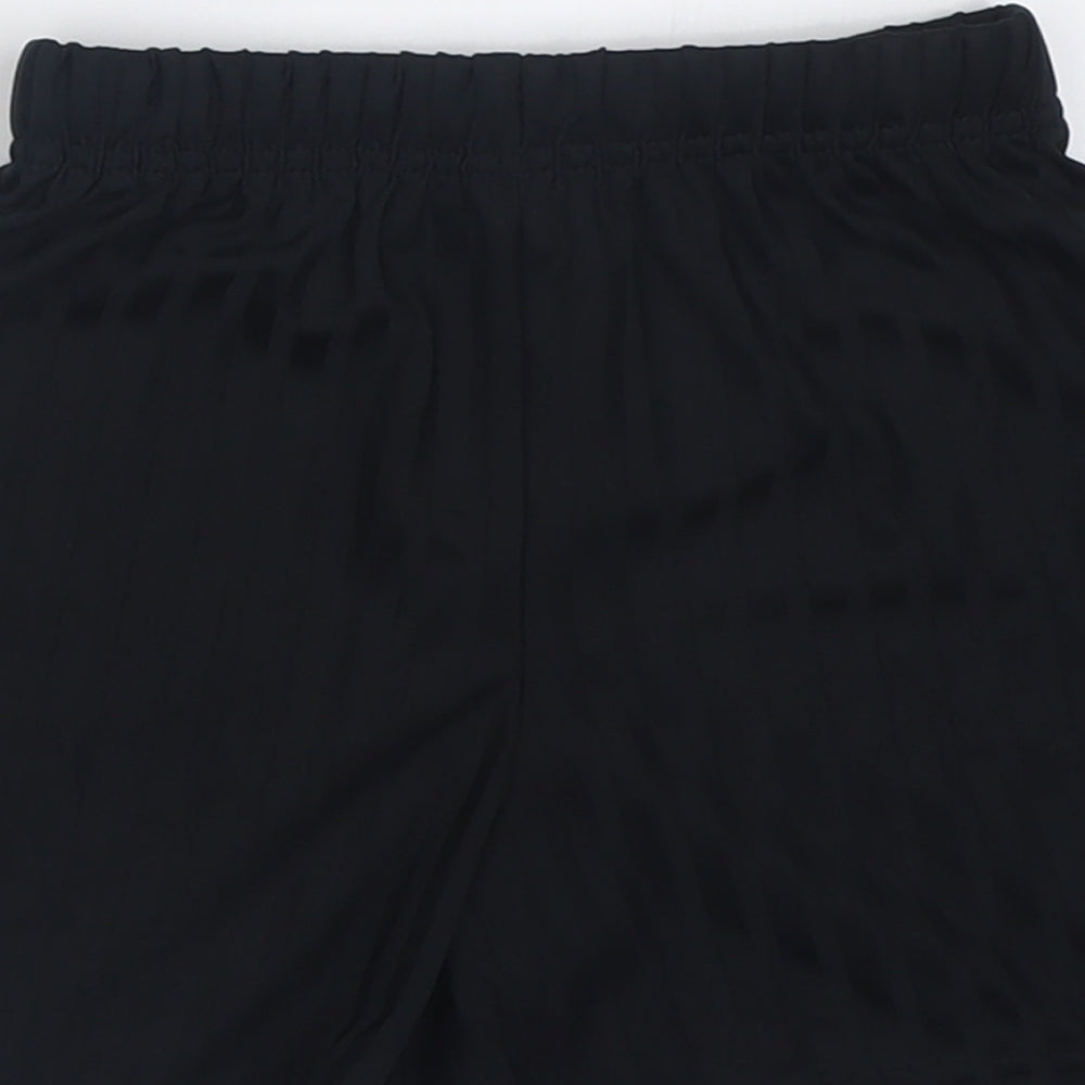Matalan Boys Black Striped Polyester Sweat Shorts Size 6 Years Regular Tie - School Wear