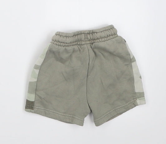 George Boys Green Camouflage Cotton Cropped Trousers Size 12-18 Months Tie - Epic