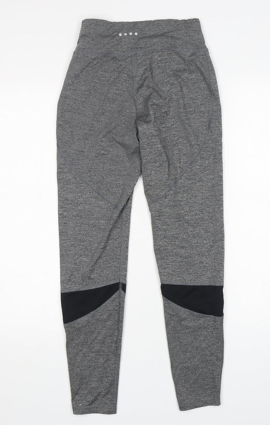 soluxe Womens Grey Polyester Compression Leggings Size S L29 in Regular