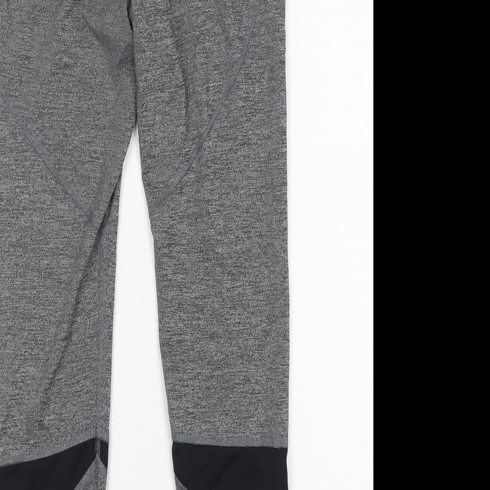 soluxe Womens Grey Polyester Compression Leggings Size S L29 in Regular