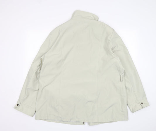 Miao Womens Beige Overcoat Coat Size 3XL Zip