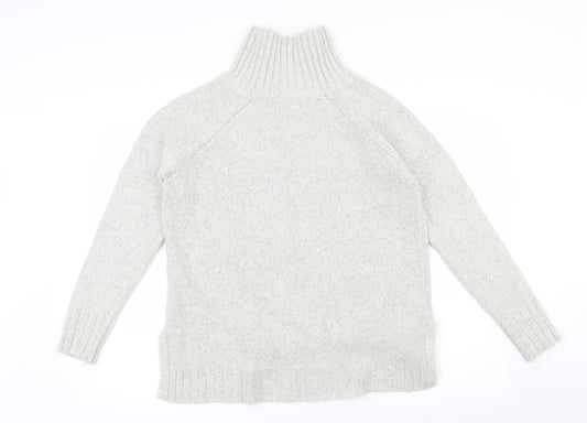 H&M Womens Beige Roll Neck Polyester Pullover Jumper Size XS