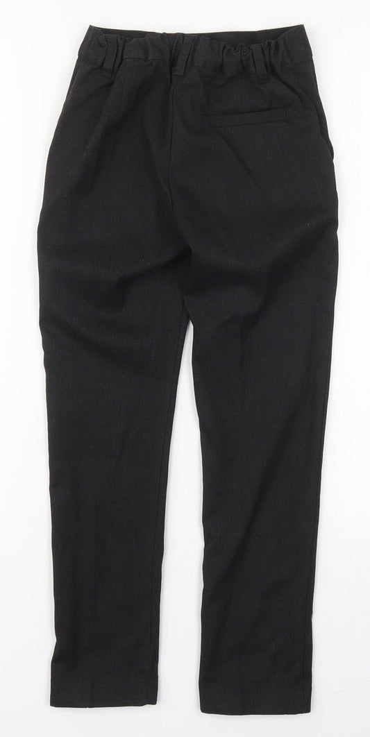 F&F Boys Grey Polyester Dress Pants Trousers Size 8-9 Years Regular Hook & Eye