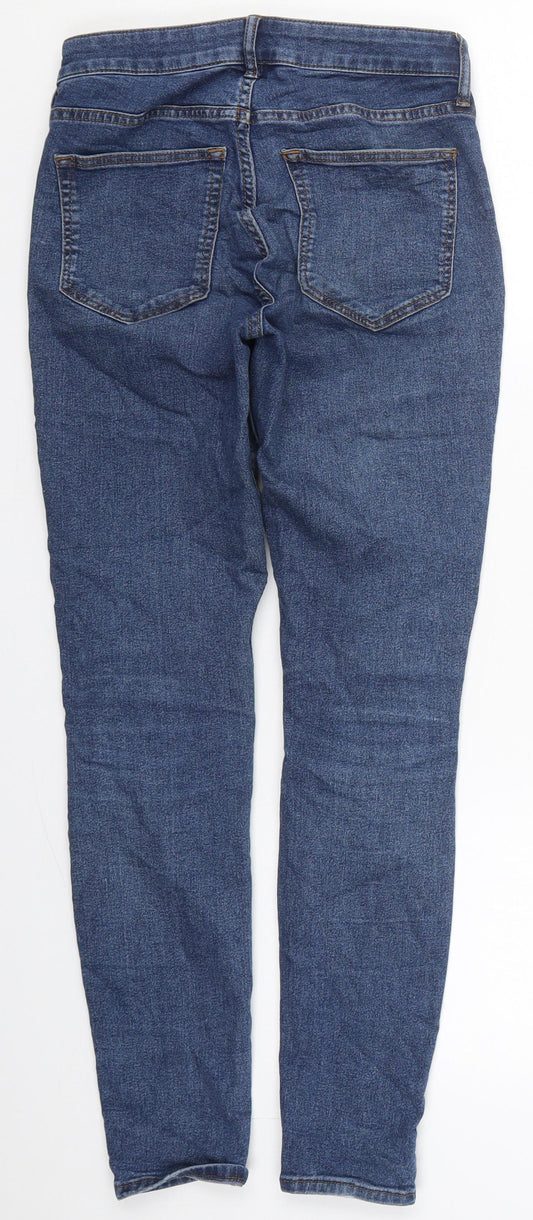 H&M Womens Blue Cotton Skinny Jeans Size 26 in L27 in Regular Button