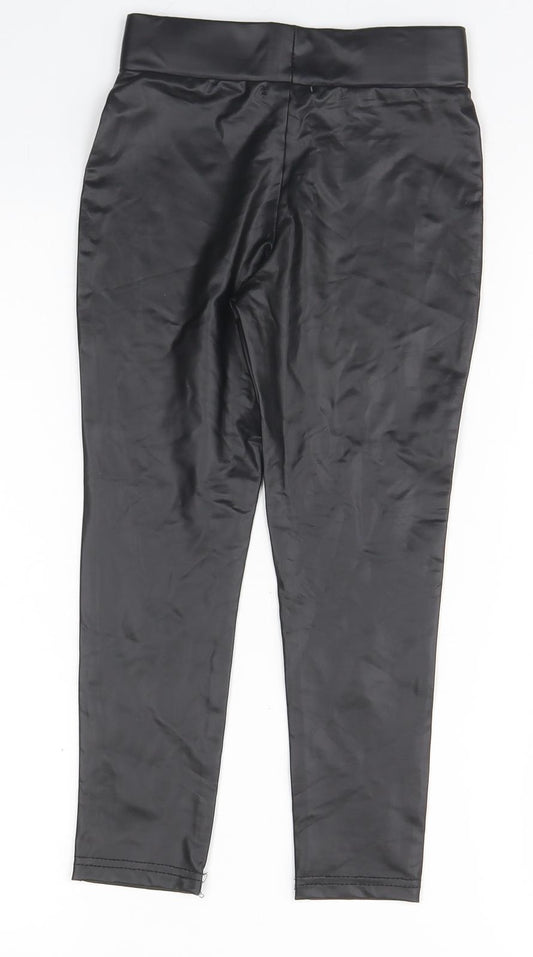 Primark Girls Black Polyester Capri Trousers Size 7-8 Years Regular