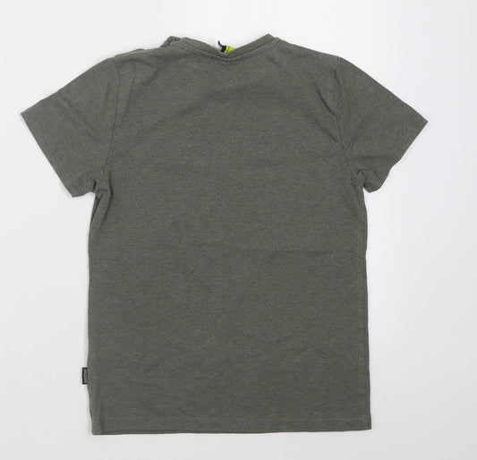 Primark Girls Green Polyester Basic T-Shirt Size 7-8 Years Crew Neck Pullover - smiley world