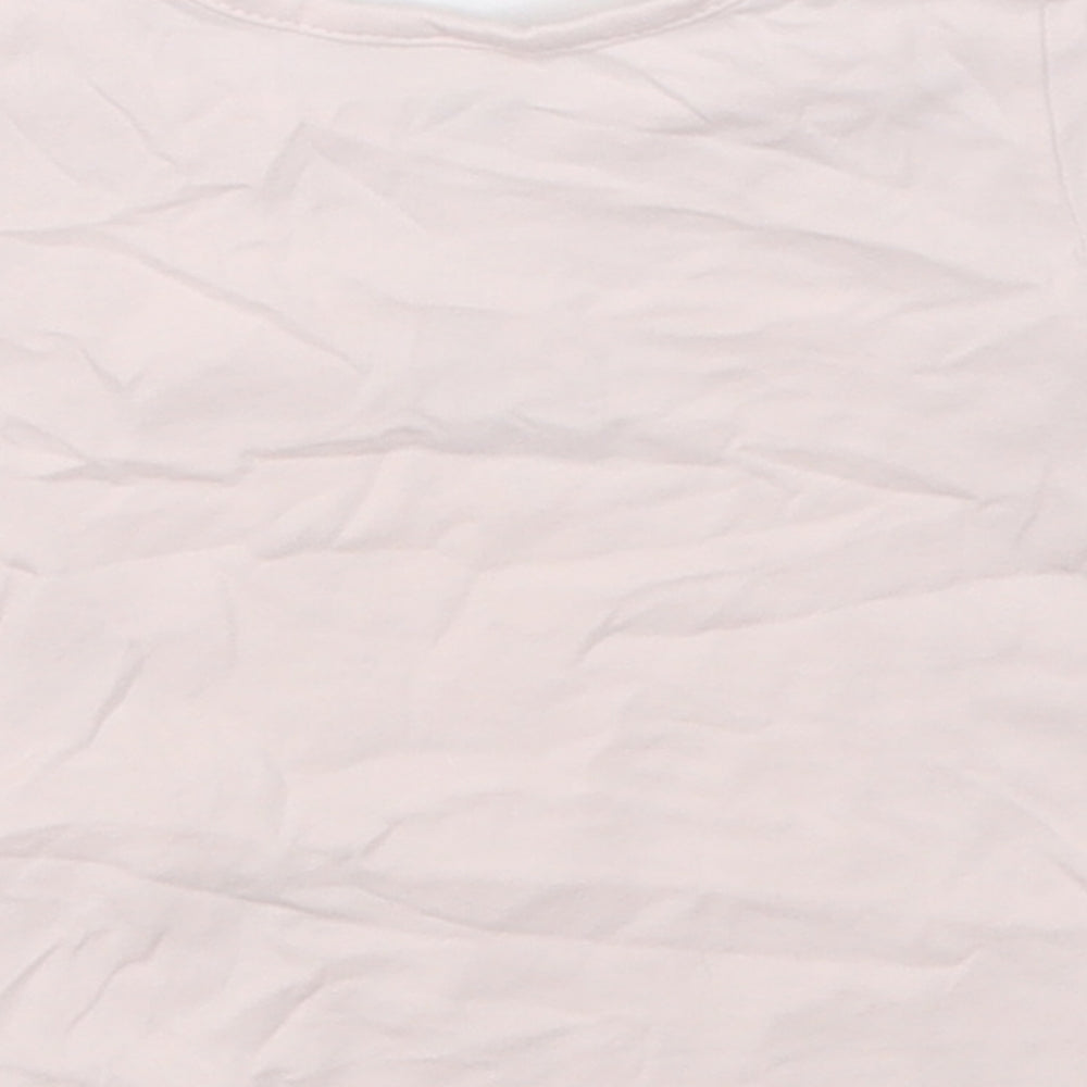serkon Girls Pink Cotton Basic T-Shirt Size 18-24 Months Crew Neck Pullover