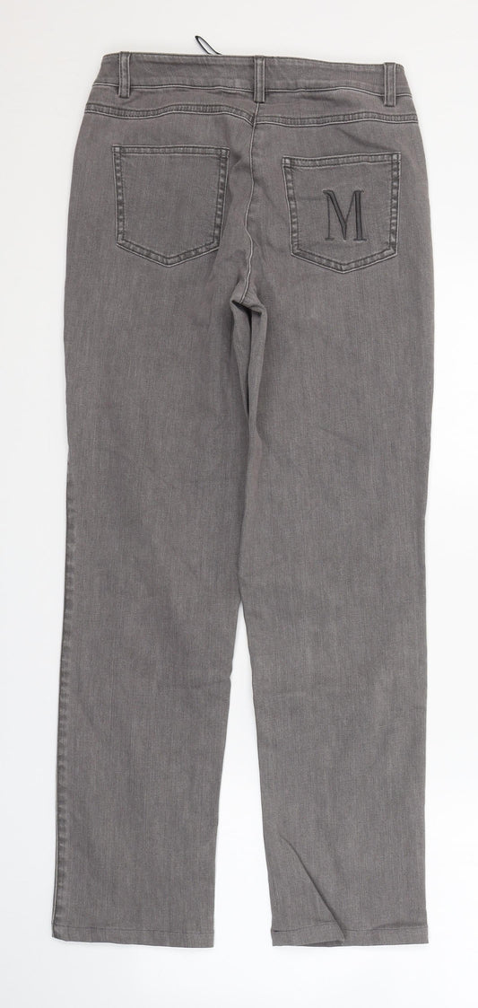 Madeleine Womens Blue Cotton Skinny Jeans Size 8 L28 in Slim Button