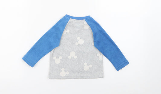 Primark Baby Blue Polyester Pullover Jumper Size 6-9 Months - Disney Mickey Mouse