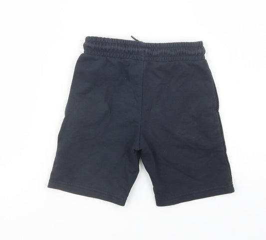 Dunnes Stores Boys Blue Cotton Sweat Shorts Size 5-6 Years Regular Drawstring