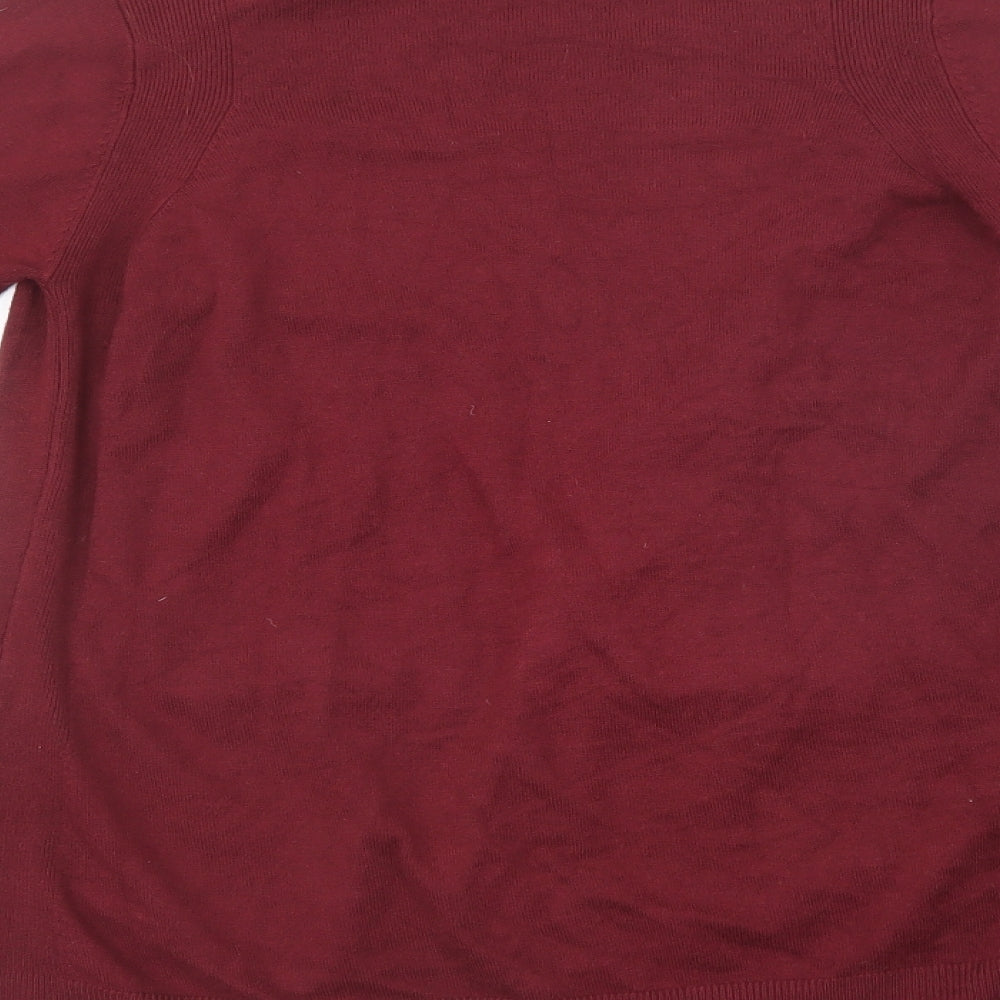 Marks and Spencer Womens Purple V-Neck Viscose Cardigan Jumper Size XS