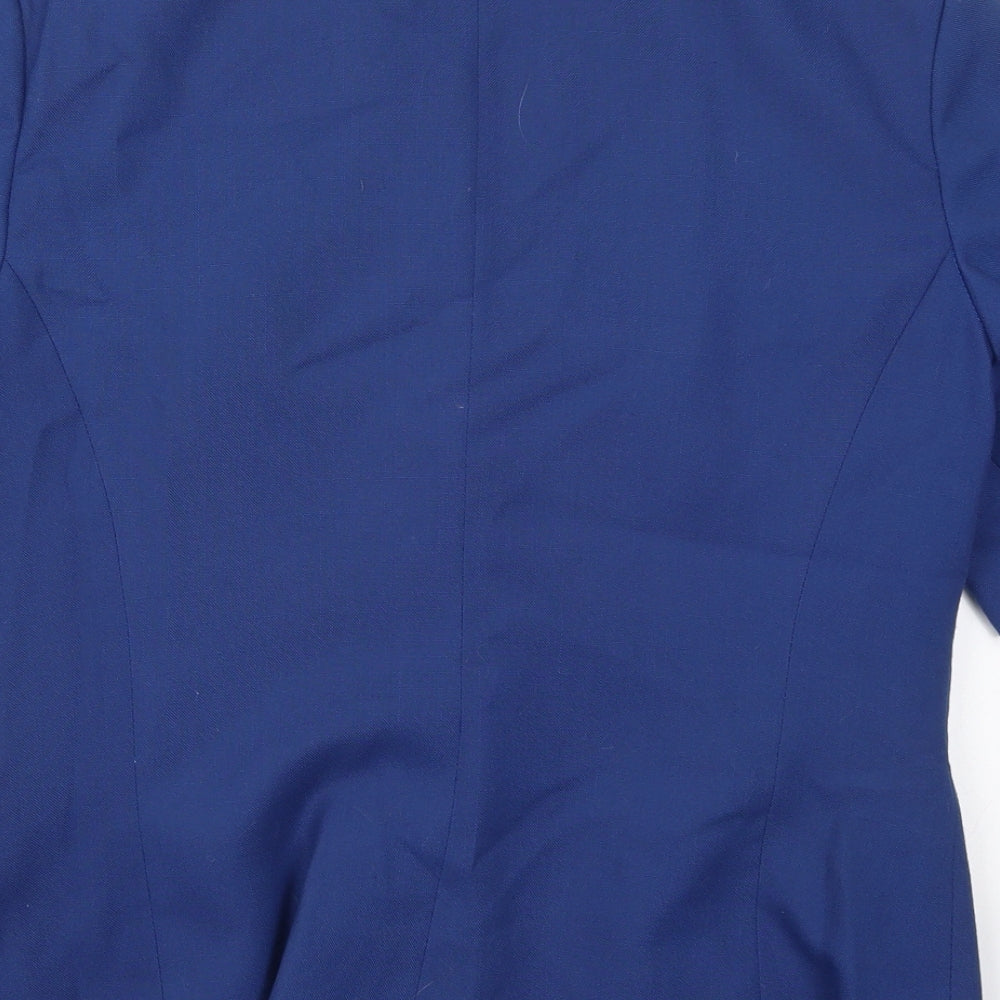 Classic Woman Womens Blue Jacket Size 14 Button