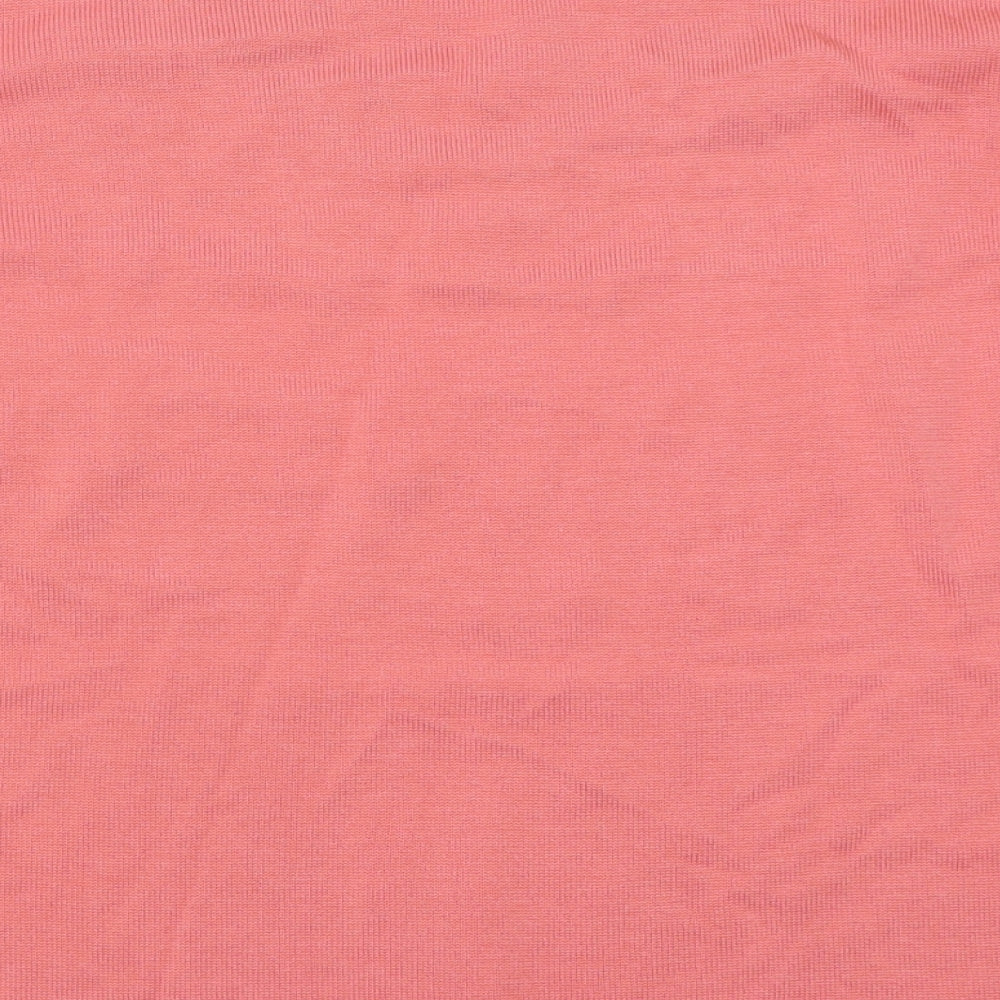 bm Womens Pink Crew Neck Acrylic Pullover Jumper Size M