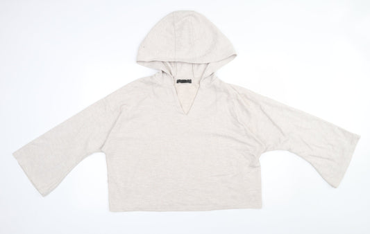 Primark Womens Beige Polyester Pullover Hoodie Size 4 Pullover