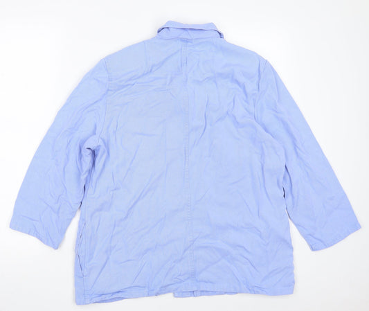 Pola Oy Womens Blue Jacket Coat Size 14 Button