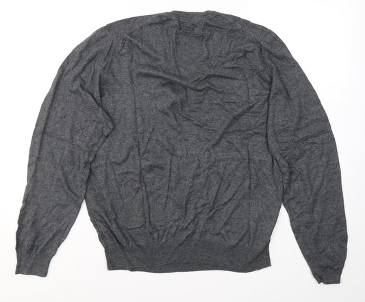 Marks and Spencer Mens Grey Cotton Pullover Sweatshirt Size L