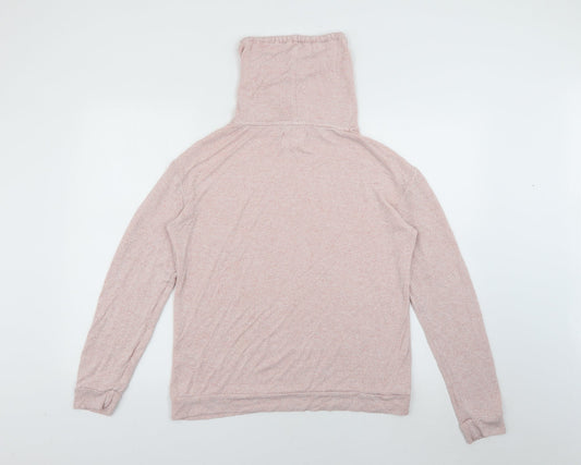 NEXT Womens Pink Roll Neck Viscose Pullover Jumper Size M