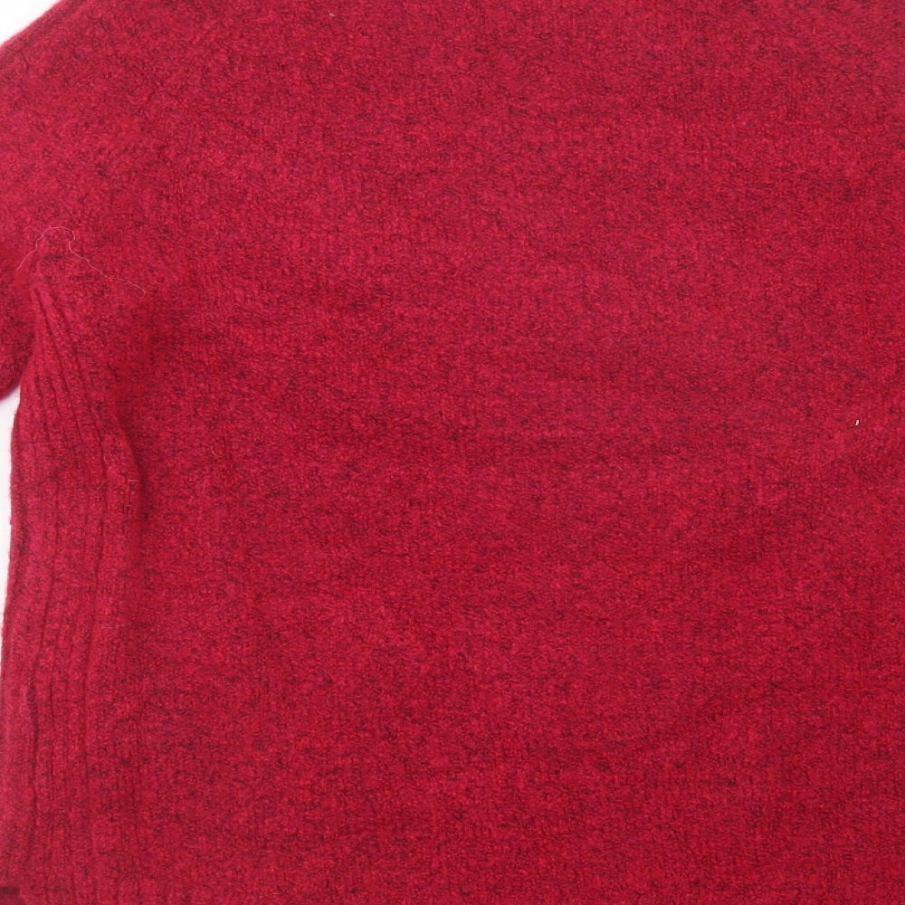 Marks and Spencer Womens Pink Crew Neck Acrylic Pullover Jumper Size XS