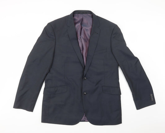 Matalan Mens Blue Jacket Blazer Size 42 Button