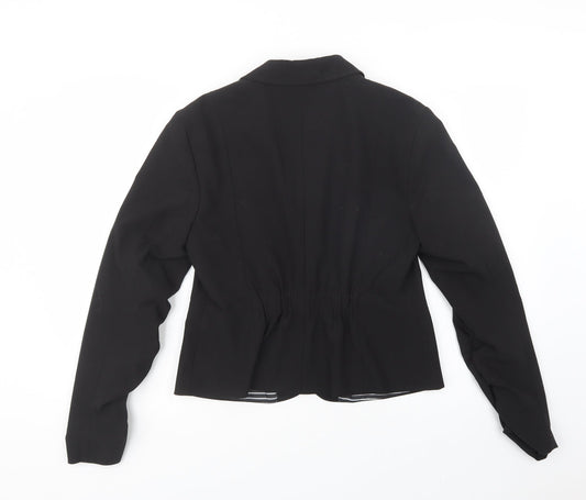Fishb Womens Black Jacket Blazer Size XL Button