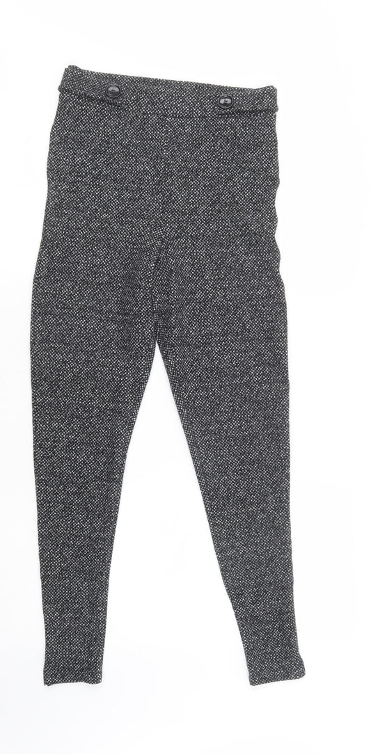 TU Womens Grey Polyester Jegging Leggings Size 8 L29 in