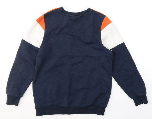 Fortnite Boys Blue Striped Cotton Pullover Sweatshirt Size S Pullover