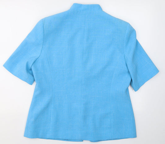 Isabelle Womens Blue Jacket Blazer Size 16 Button
