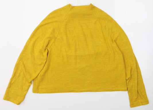 H&M Womens Yellow Viscose Pullover Sweatshirt Size M Pullover
