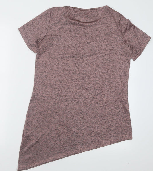 Dorothy Perkins Womens Pink Polyester Basic T-Shirt Size 10 Crew Neck