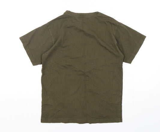 JHK Boys Green Cotton Basic T-Shirt Size 10-11 Years Round Neck Pullover - Fortnite