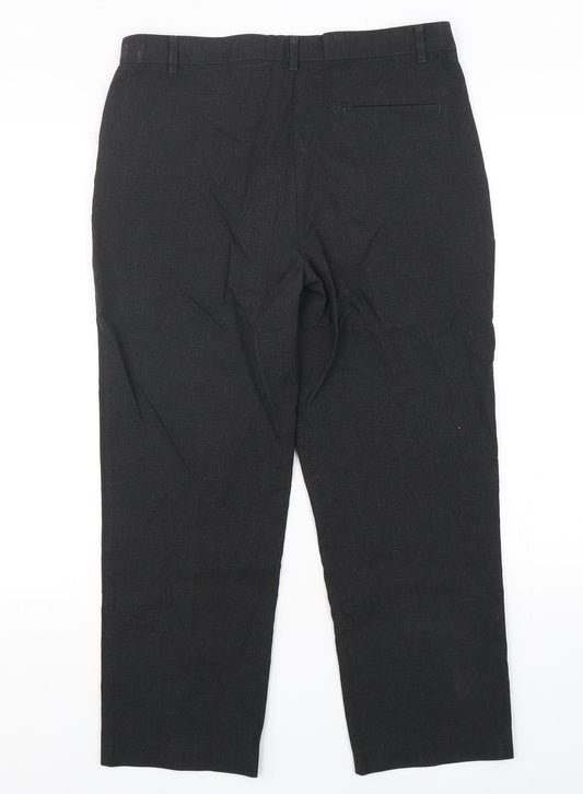 Marks and Spencer Boys Grey Polyester Dress Pants Trousers Size 15-16 Years Regular