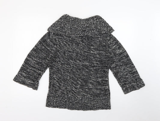 Evie Womens Grey Roll Neck Acrylic Pullover Jumper Size 10