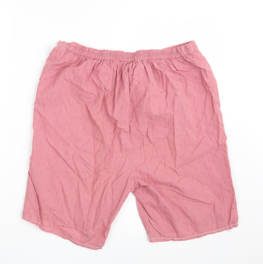 NEXT Womens Pink Polka Dot 100% Cotton Sweat Shorts Size 8 L8 in Regular - Loungewear