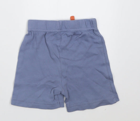 George Boys Blue Cotton Cropped Trousers Size 12-18 Months Tie
