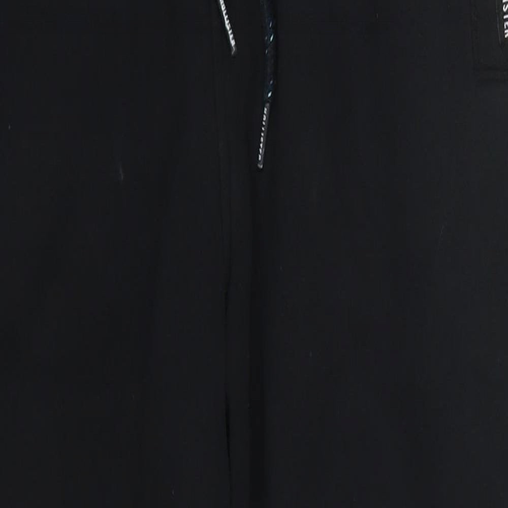 Hollister Mens Black Cotton Sweatpants Trousers Size XS L27 in Regular Drawstring