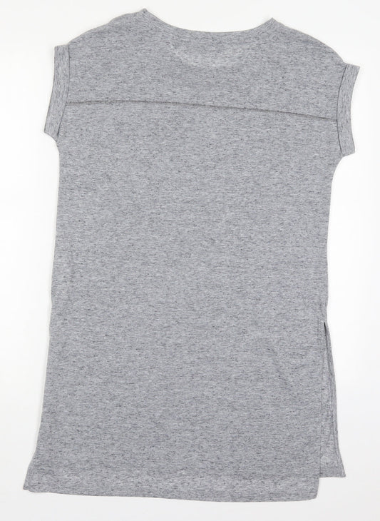 NEXT Womens Grey Polyester Basic T-Shirt Size 10 Crew Neck - Endless Summer
