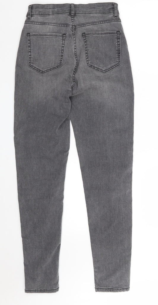 Marks and Spencer Womens Grey Lyocell Skinny Jeans Size 8 L28 in Slim Zip